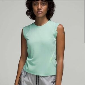 Lululemon NWT Cap Sleeve Hiking Tank - Wild Mint Blue/Green sz 2